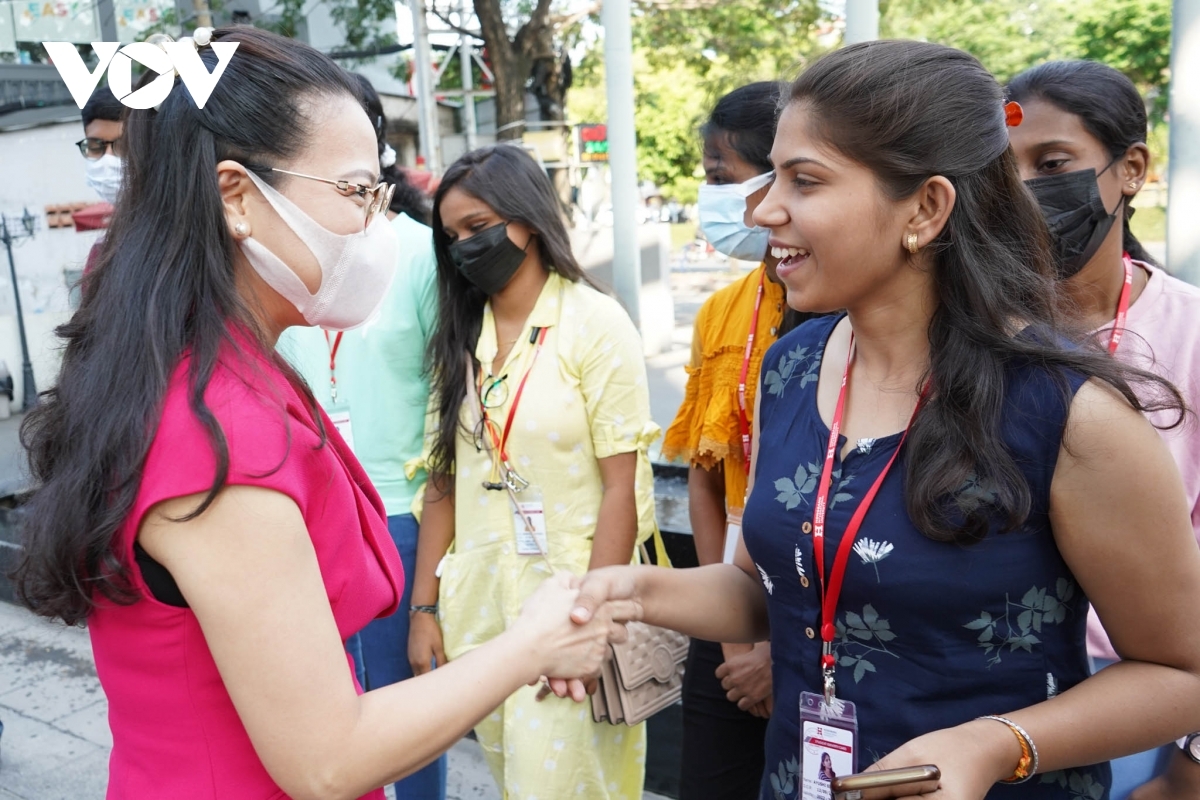 Indian students enroll in a medicine course at Vietnam university